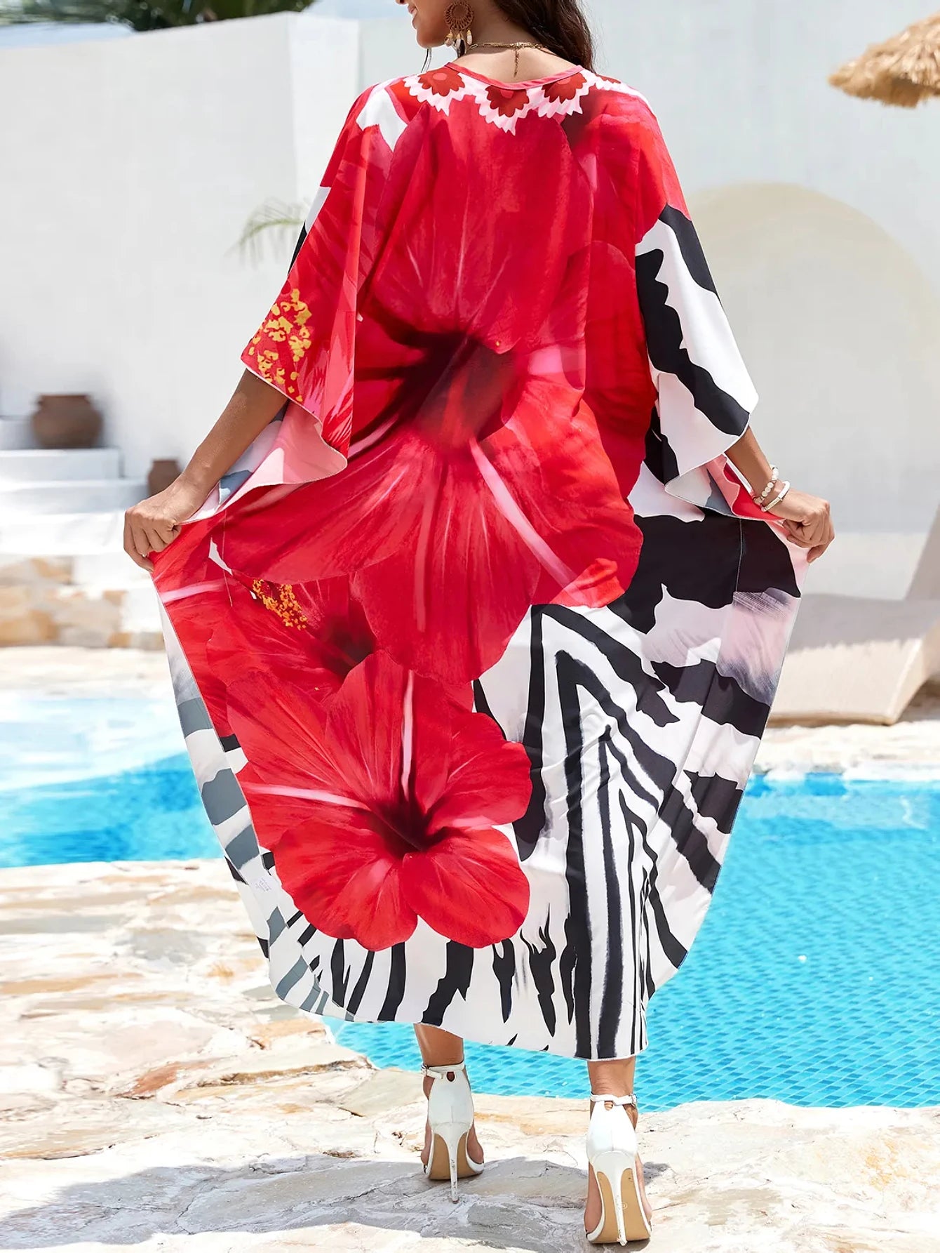 Kaftan Dresses for Women Plus Size Bathing Suit Cover up Caftan Maxi Beach Dresses