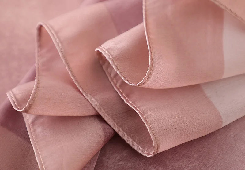 Spain Luxury Silk Scarf Women Designer Van Gogh Oil Painting Floral Silk Shawls Pashmina Ladies Wraps Scarves Foulard New Hijab