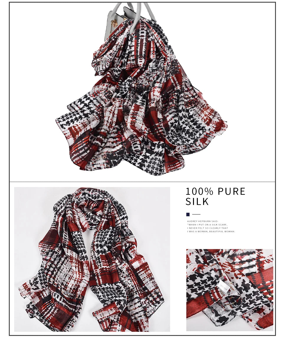 [BYSIFA] New Blue Green Silk Scarf Shawl Women Fashion Brand 100% Pure Silk Long Scarves Autum Winter Warm Neck Head Scarf Hijab