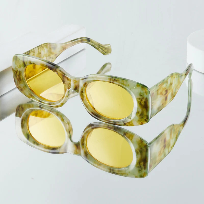 1Pc Women's Fashion Glasses New Style Unique Floral Design Retro Trendy Street Style Women's Decorative Outdoor Beach Sunshade G