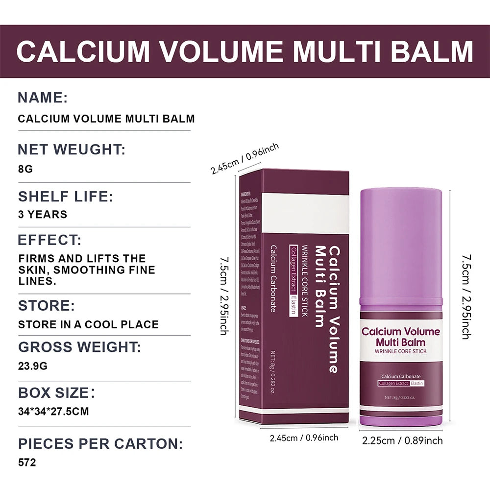 Calcium Volume Multi Balm for Smoothing Fine Lines Firms and lifts Eye Skin  Wrinkle Stick for Unisex Brightens and Soothes Skin