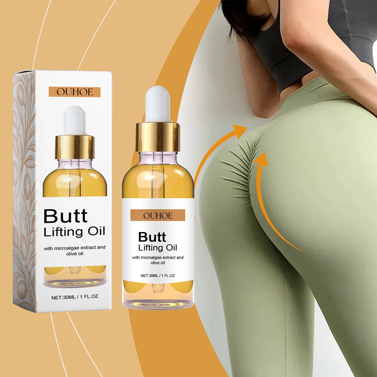 Hip Lifting Oil Buttock Lifting Oil Firming Nourishing Moisturize Tighten Shaper Bum Sexy Body Butt Massage Care Essential Oil