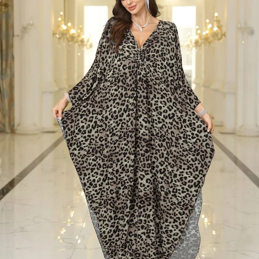 New 2025 Women's Cotton Beach Cover up Loose Kimono Sle Printed Sarong Swimwear Beach Coat Cross-Border Sports Fitn