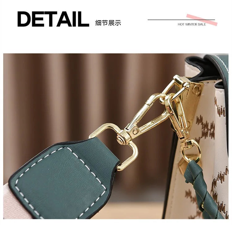 Korean version of simple and fashionable small square bag fashionable versatile shoulder messenger bag trendy mini mobile phone