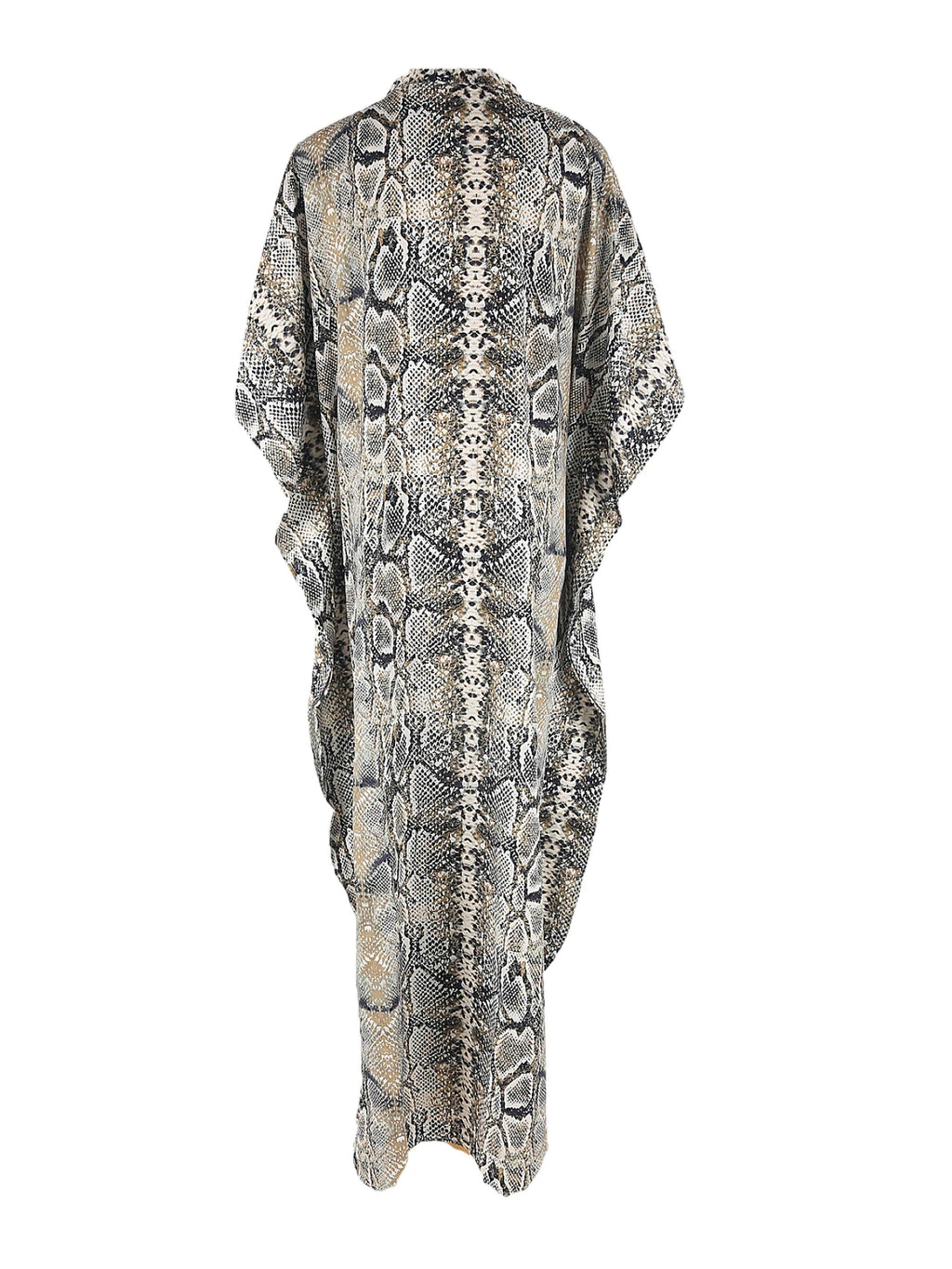 Bohemian Print Beach Cover-Up | Button-Front Shirt-Style Kaftan Robe – Perfect for Bikini Resort Vacations