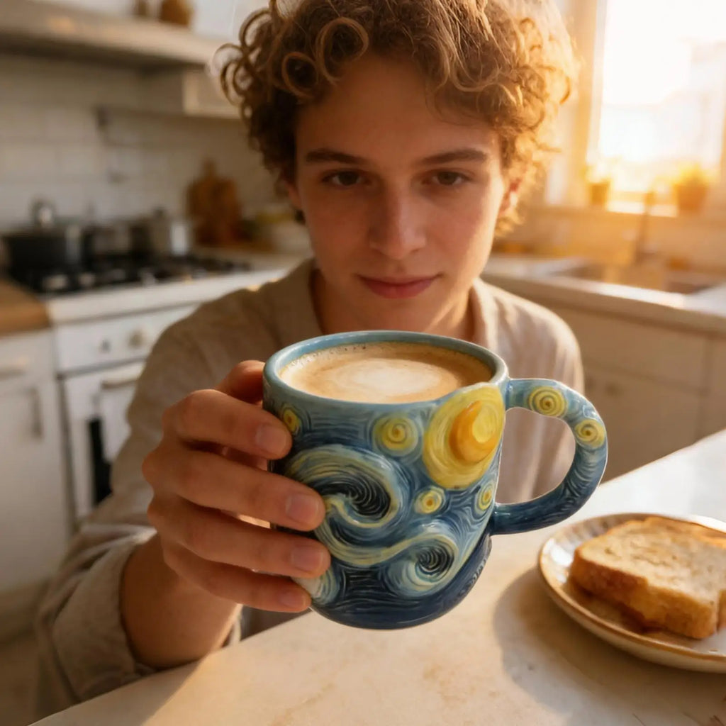 Coffee Mug 13-Ounce Dishwasher Drinkware Famous Painting Mugs for Milk Cocoa Wine Juice Beer Kitchen Cafe Restaurant Home