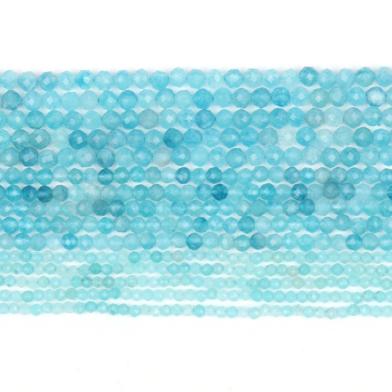 2 3 4mm Natural Faceted Blue Sapphire Stones Loose Spacer Beads for Jewelry Making DIY Bracelet Earrings Accessories 15''Inch