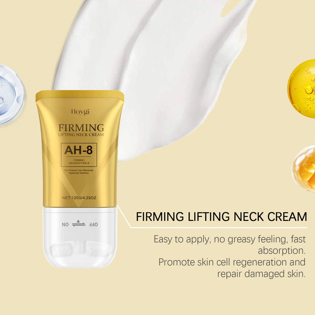AH-8 Neck Firming Roller Cream Moisturizing Lifting Brighten Skin Fades Fine Lines Reduce Double Chin Massage Firm Neck Cream