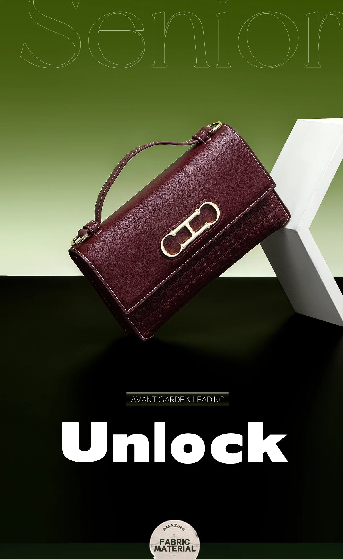 CH Crossbody Bag Brand Women's Bag Letter Print Leather Compact Elegant Handbag Tote Bag Exquisite Fashion Women's Bag