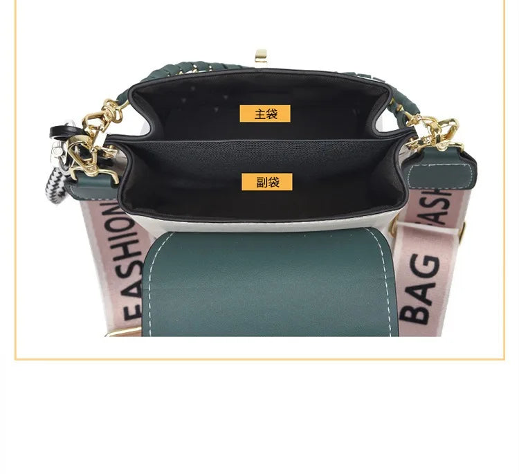 Korean version of simple and fashionable small square bag fashionable versatile shoulder messenger bag trendy mini mobile phone