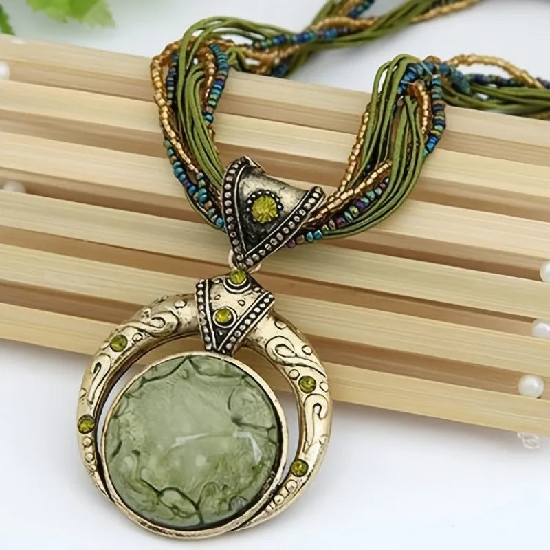 New Retro Bohemian Ethnic Style Necklace Fashionable Men's and Women's Festival Party Gifts Jewelry Accessories
