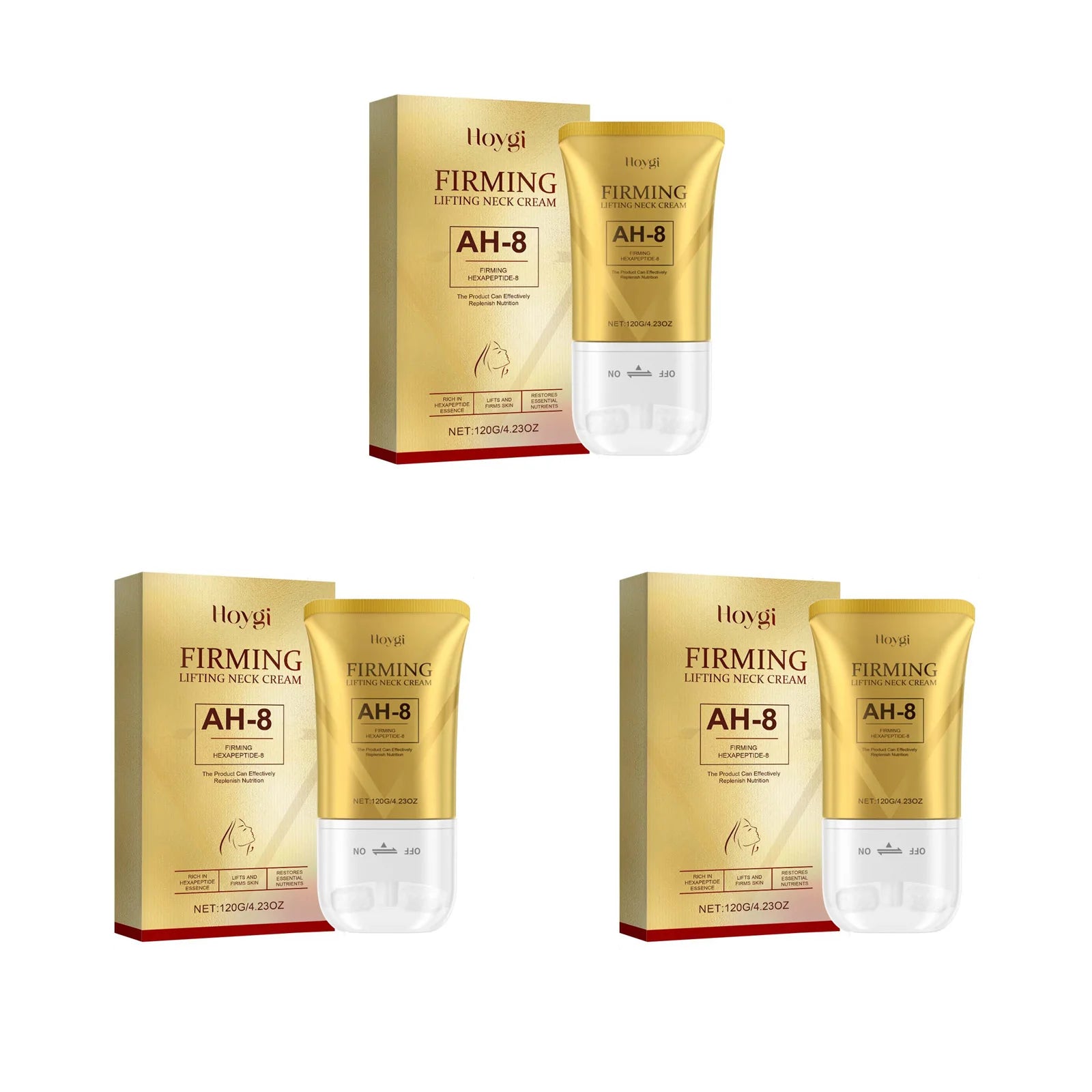 AH-8 Neck Firming Roller Cream Moisturizing Lifting Brighten Skin Fades Fine Lines Reduce Double Chin Massage Firm Neck Cream