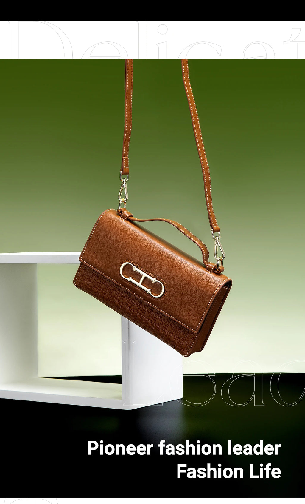 CH Crossbody Bag Brand Women's Bag Letter Print Leather Compact Elegant Handbag Tote Bag Exquisite Fashion Women's Bag