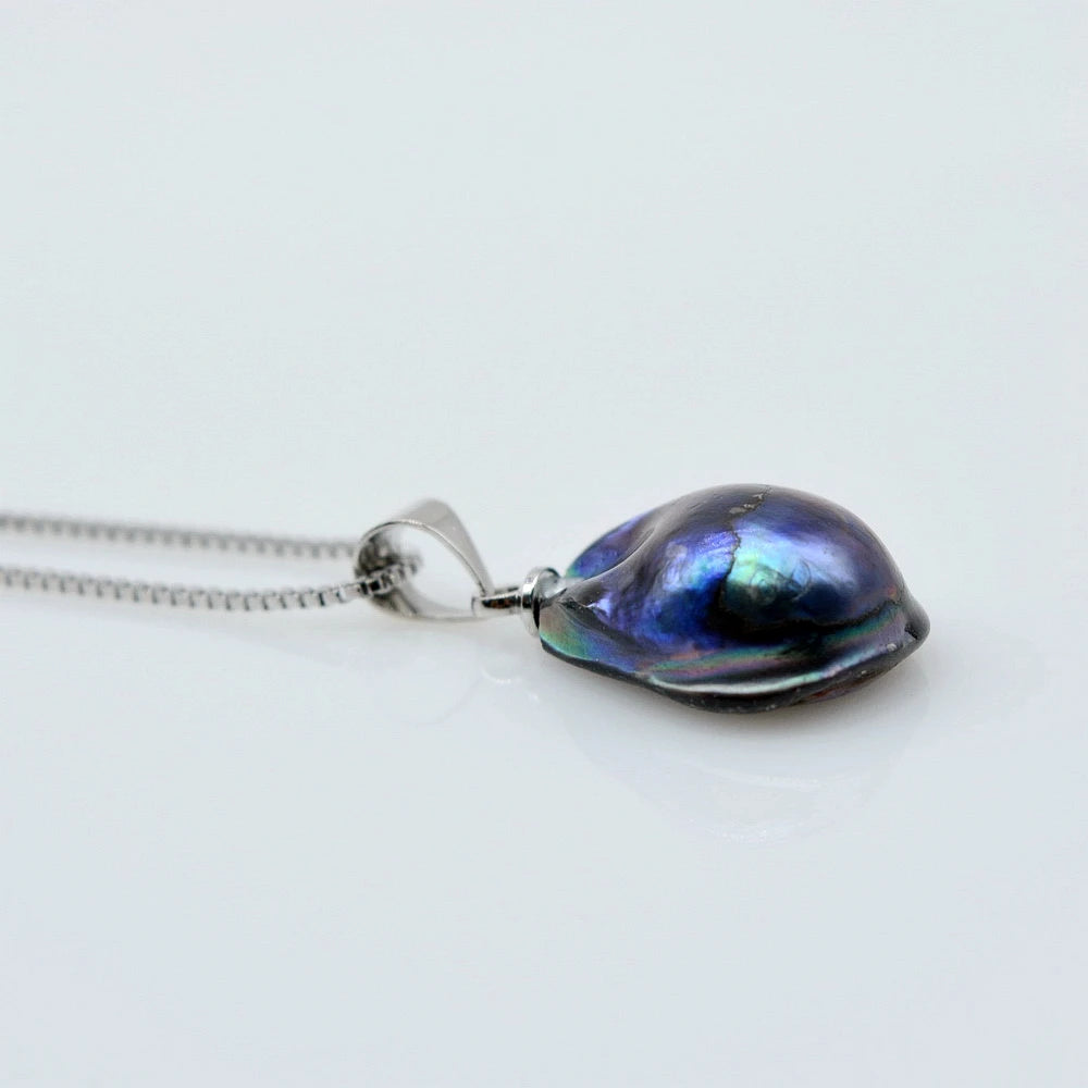 Pearl Pendant Necklace Natural Freshwater Pearl Silver Necklace Baroque Pearl Natural Shape Simple Style Women's Necklace