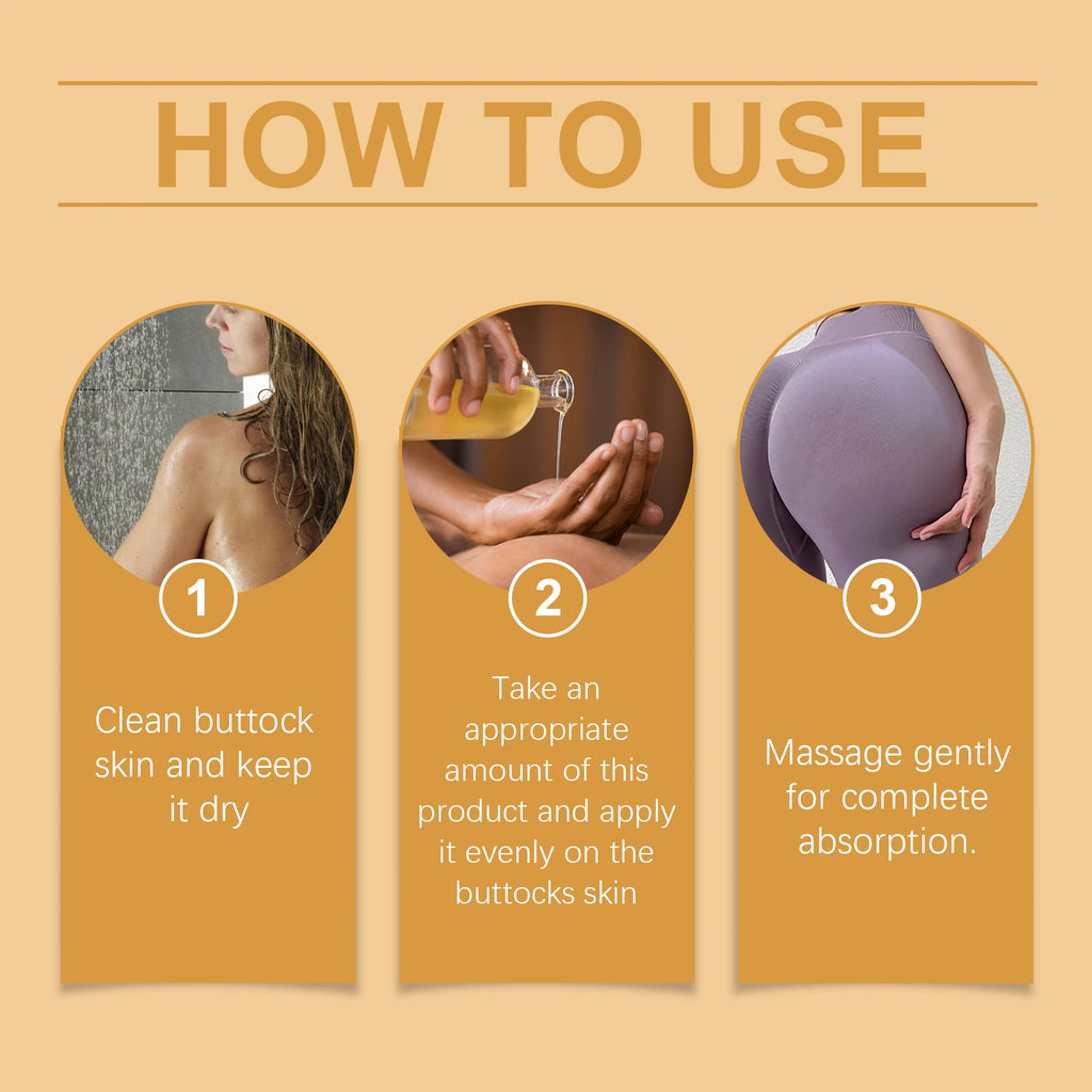 Hip Lifting Oil Buttock Lifting Oil Firming Nourishing Moisturize Tighten Shaper Bum Sexy Body Butt Massage Care Essential Oil