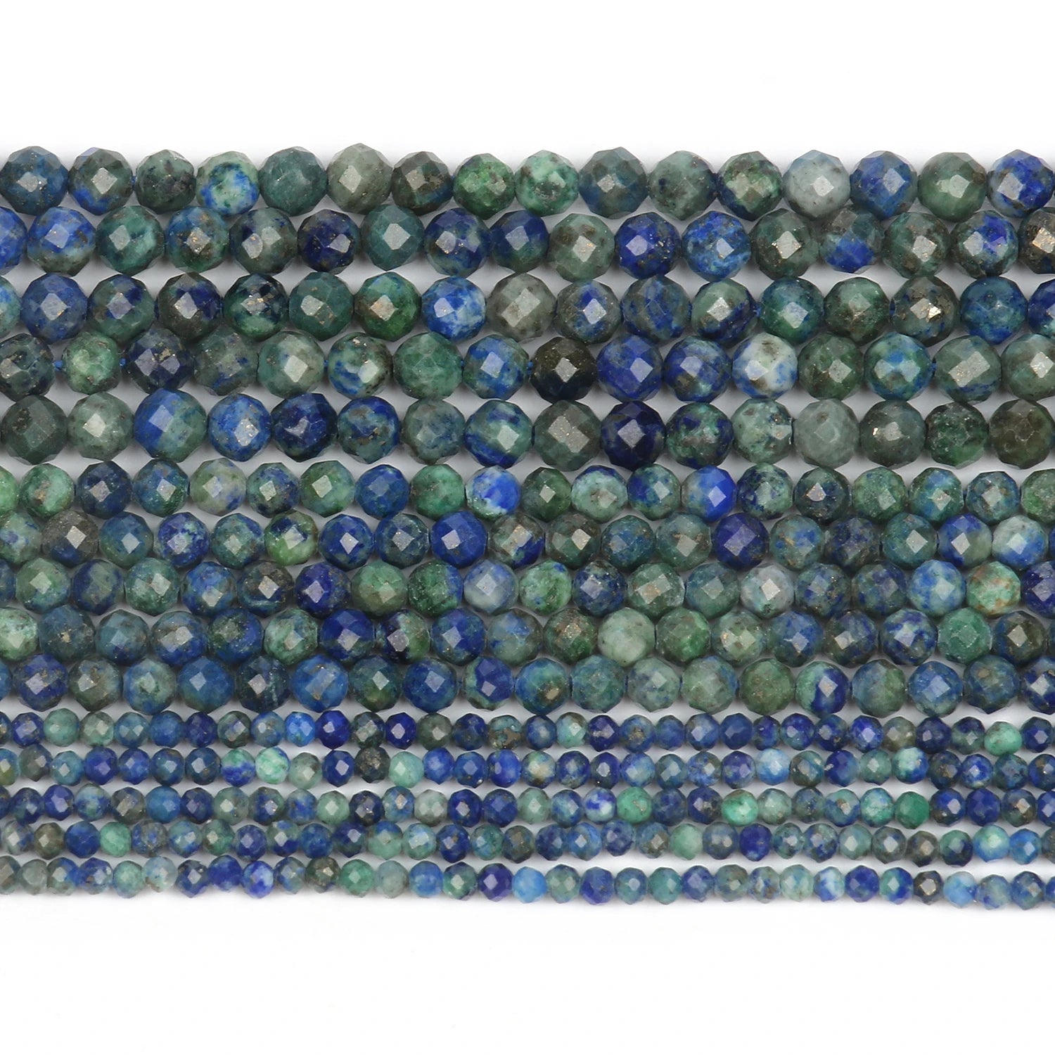 2 3 4mm Natural Faceted Blue Sapphire Stones Loose Spacer Beads for Jewelry Making DIY Bracelet Earrings Accessories 15''Inch