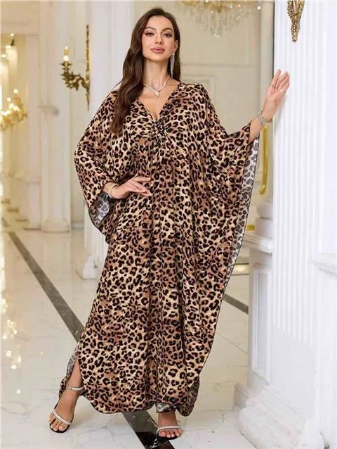 New 2025 Women's Cotton Beach Cover up Loose Kimono Sle Printed Sarong Swimwear Beach Coat Cross-Border Sports Fitn