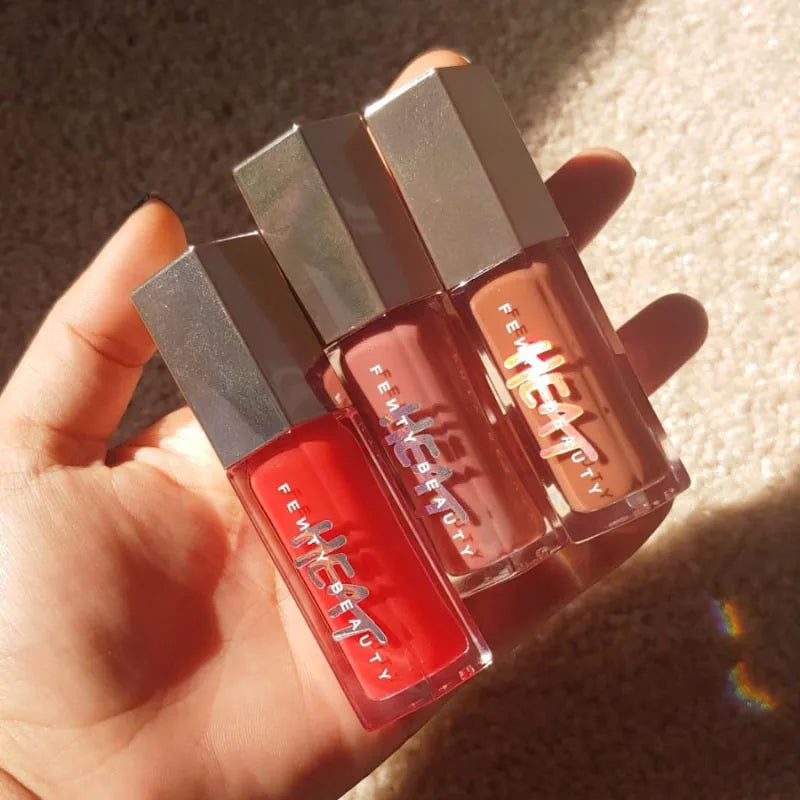 Fashion Fenty Beauty Lip Glaze Moisten Shine Glitter Lip Plumper Makeup For Beginner Liquid Lipstick Female Makeup Cosmetics