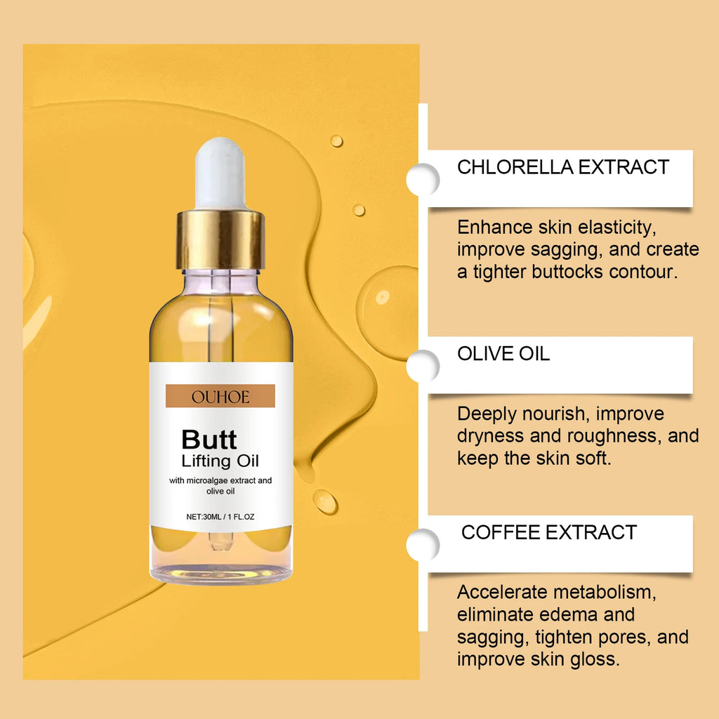 Hip Lifting Oil Buttock Lifting Oil Firming Nourishing Moisturize Tighten Shaper Bum Sexy Body Butt Massage Care Essential Oil