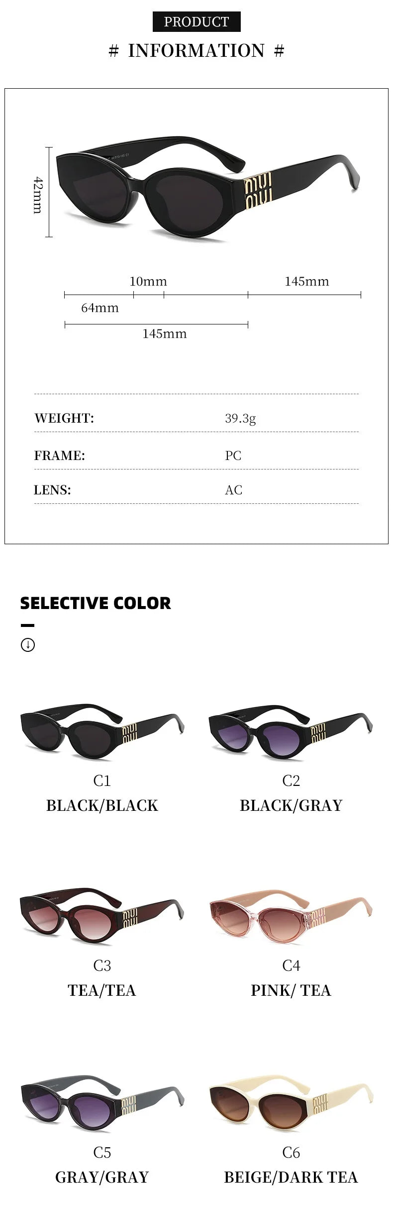 Luxury Glamour Sunglasses For Women And Men Oval Minimalist Fashion Brand Sun Glasses Unisex Stylish Shades UV400