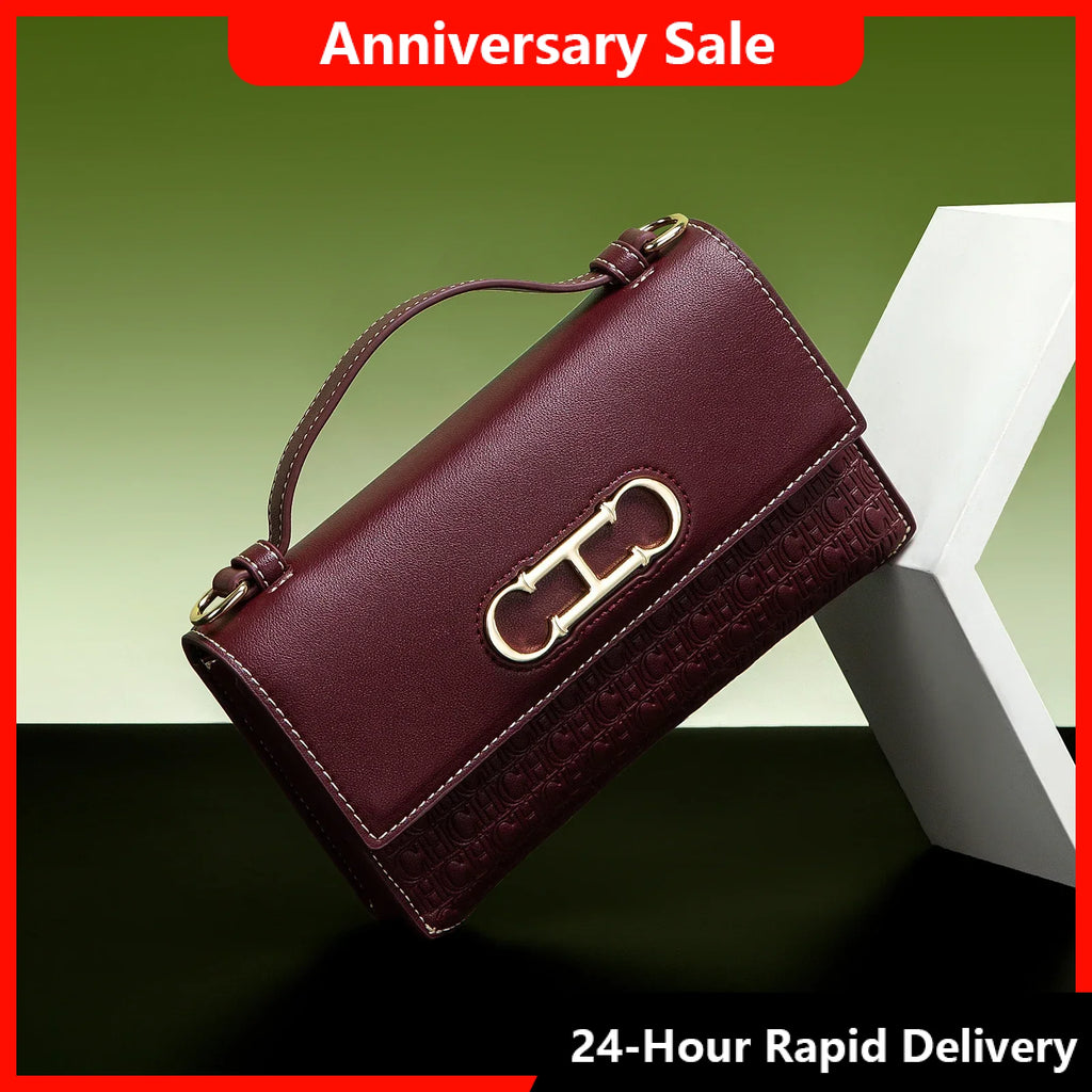 CH Crossbody Bag Brand Women's Bag Letter Print Leather Compact Elegant Handbag Tote Bag Exquisite Fashion Women's Bag