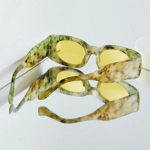 1Pc Women's Fashion Glasses New Style Unique Floral Design Retro Trendy Street Style Women's Decorative Outdoor Beach Sunshade G