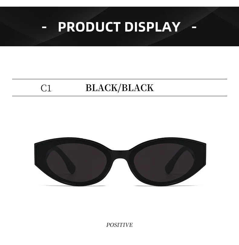 Luxury Glamour Sunglasses For Women And Men Oval Minimalist Fashion Brand Sun Glasses Unisex Stylish Shades UV400