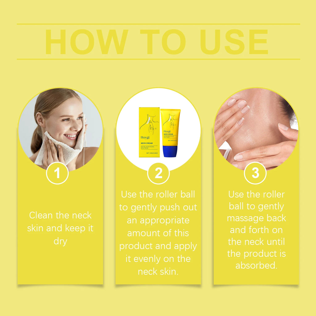 Neck Firming Cream: Moisturizes and nourishes, fades neck lines, firms skin, gently cares for the neck.