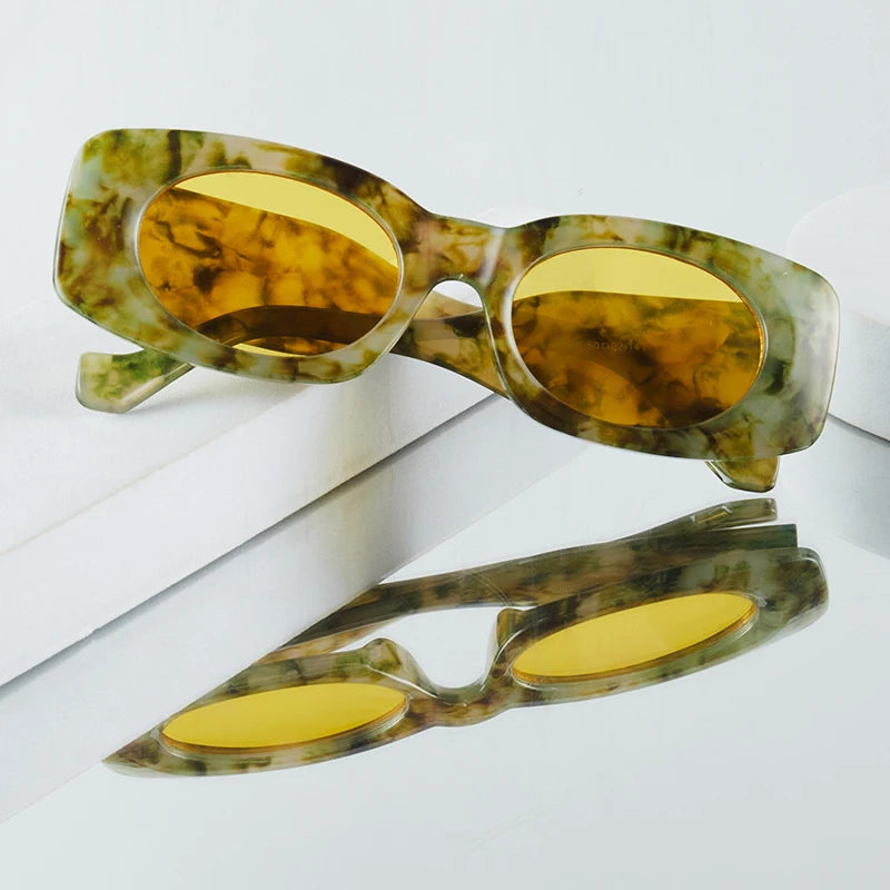 1Pc Women's Fashion Glasses New Style Unique Floral Design Retro Trendy Street Style Women's Decorative Outdoor Beach Sunshade G