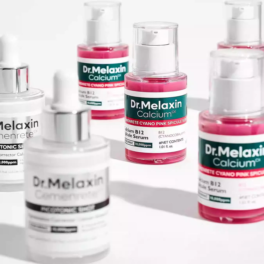 Dr.Melaxin Calcium B12 Pink Spicule Serum Cream Lighten Dark Spot Shrink Pore Wrinkle Reduction Enhance Skin Elasticity Skincare