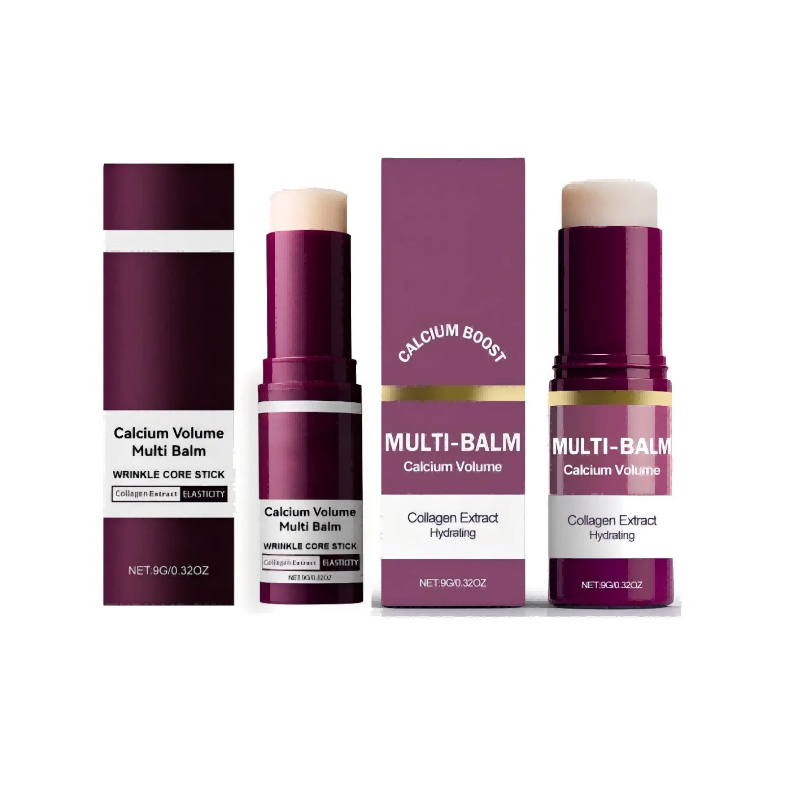 Calcium Volume Multi Balm Deep Hydration Face Skin Elasticity Enhanced Puffy Eyes Treatments Anti Wrinkle Collagen Balm Stick 9g