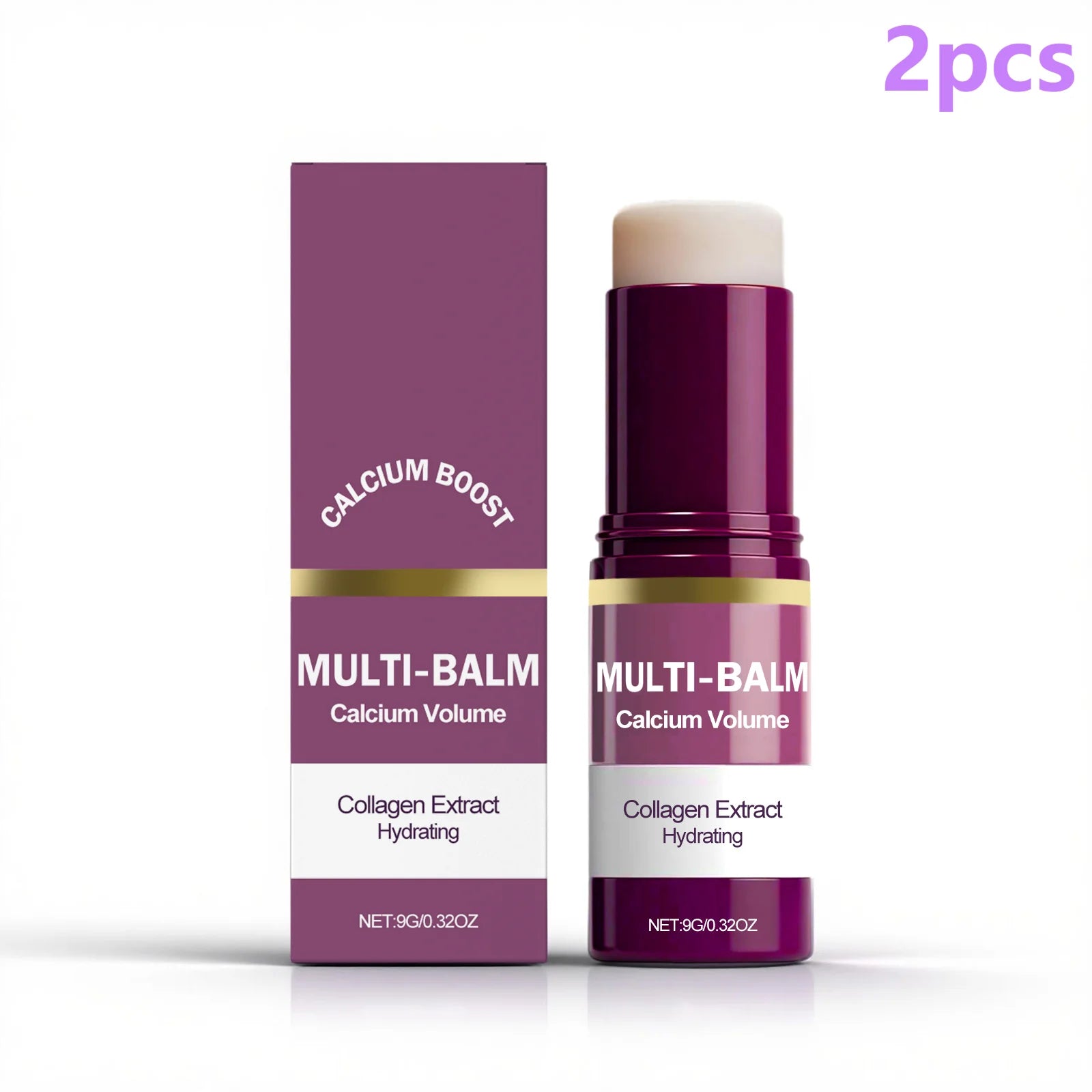 Calcium Volume Multi Balm Deep Hydration Face Skin Elasticity Enhanced Puffy Eyes Treatments Anti Wrinkle Collagen Balm Stick 9g