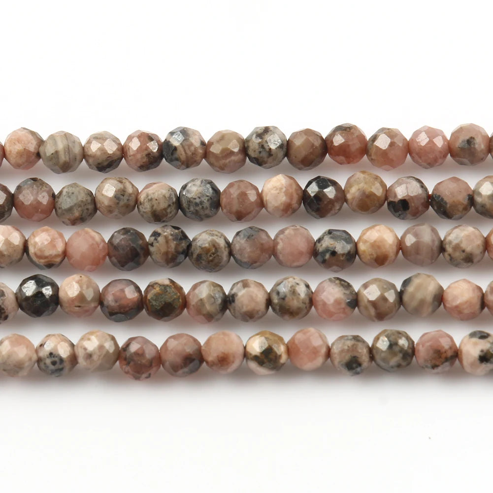 2 3 4mm Natural Faceted Blue Sapphire Stones Loose Spacer Beads for Jewelry Making DIY Bracelet Earrings Accessories 15''Inch