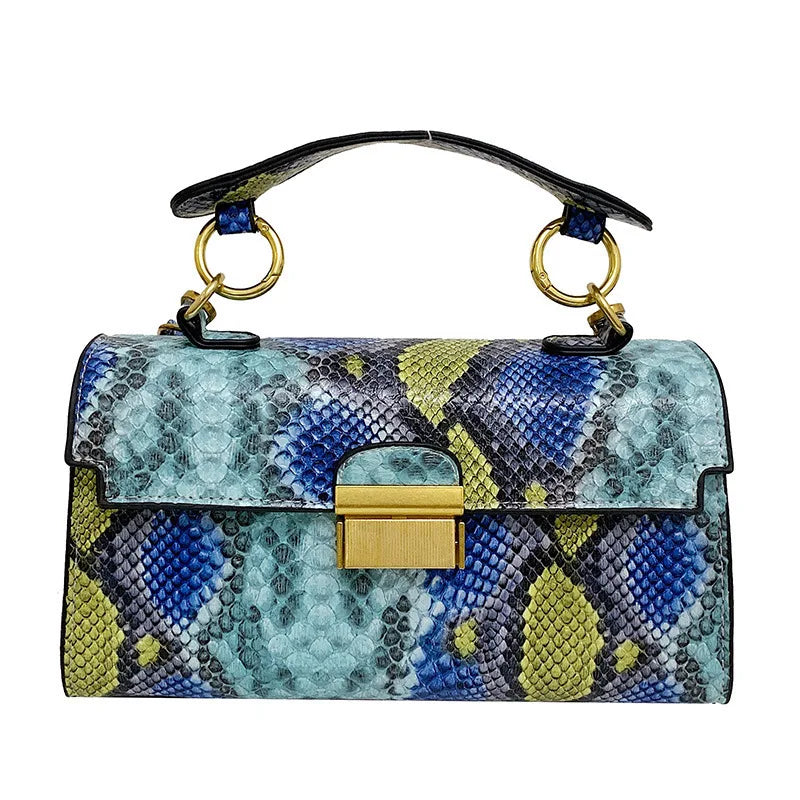 Fashionable High-end Texture Light Luxury Snake Print Niche Design Versatile Handhold Bag Shoulder Bag Crossbody Bag Armpit