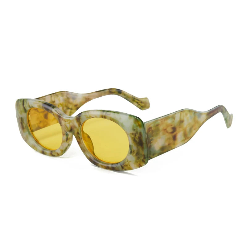 1Pc Women's Fashion Glasses New Style Unique Floral Design Retro Trendy Street Style Women's Decorative Outdoor Beach Sunshade G