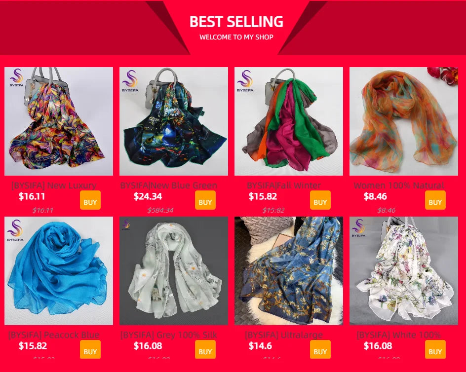 [BYSIFA] New Blue Green Silk Scarf Shawl Women Fashion Brand 100% Pure Silk Long Scarves Autum Winter Warm Neck Head Scarf Hijab