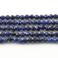 2 3 4mm Natural Faceted Blue Sapphire Stones Loose Spacer Beads for Jewelry Making DIY Bracelet Earrings Accessories 15''Inch