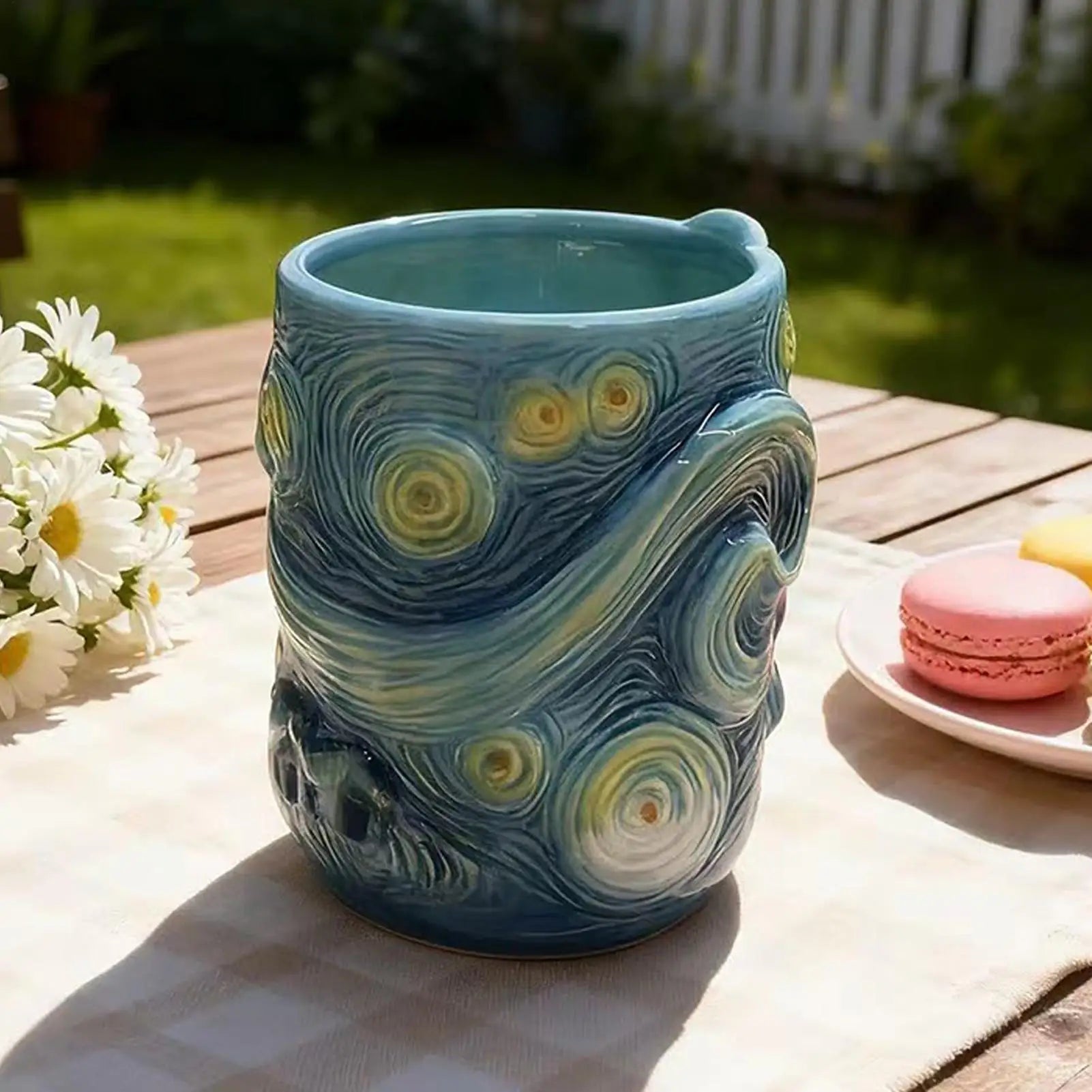 Coffee Mug 13-Ounce Dishwasher Drinkware Famous Painting Mugs for Milk Cocoa Wine Juice Beer Kitchen Cafe Restaurant Home