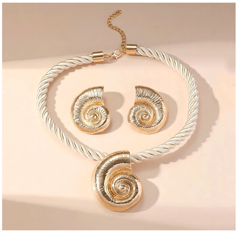 3 Pcs/set Simple Fashion Starfish Pendant Necklace Ocean Style Party Banquet Exaggerated Earrings Personalized Women Jewelry Set