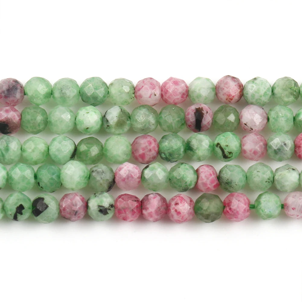 2 3 4mm Natural Faceted Blue Sapphire Stones Loose Spacer Beads for Jewelry Making DIY Bracelet Earrings Accessories 15''Inch